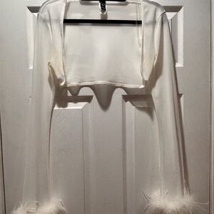 Windsor | Sheer White Cropped Bolero